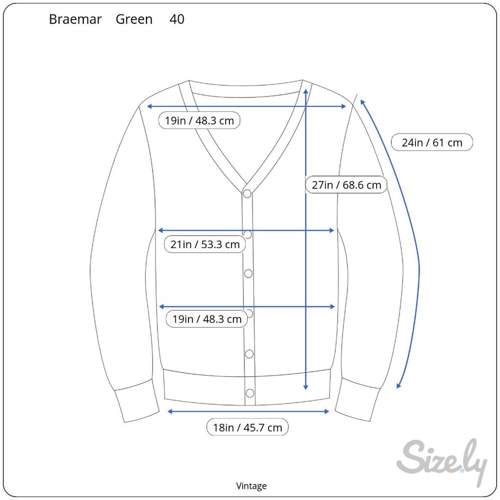 Braemar Vintage Womens Green‎ Wool Knit Shetland Cardigan Sweater Button Defects - Picture 8 of 14